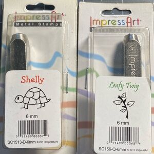 ImpressArt Metal Stamp Set - Turtle & Twig Design